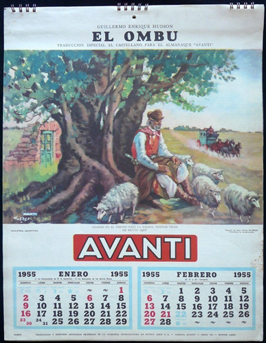Imagen 1 de 8 de Antiguo Almanaque Avanti. Año 1955 (completo). 15006