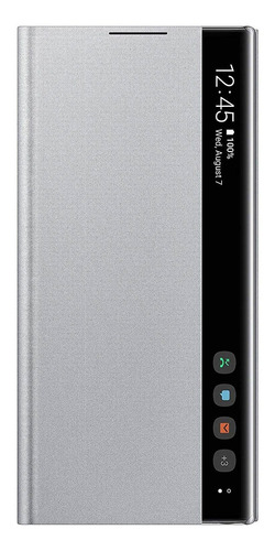 Funda Flip Cover Original Para Samsung Note 10 Silver