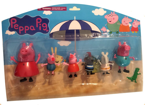 Set De Juguetes Pig Cerditos Peppa Muñecos Goma Amigos Pepa