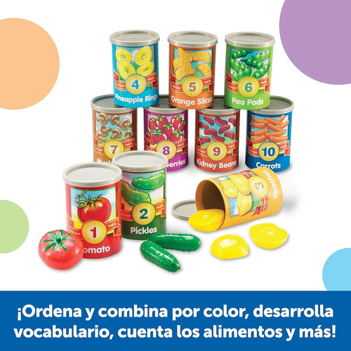 Juguete Latas Para Contar Del 1 Al 10 Learning Resources