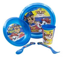 Comprar Set Bazar 5 Piezas Paw Patrol Plato Cuenco Vaso Cubiertos