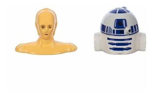 Star Wars R2-d2 And C-3po Sculpted Salt And Pepper Shakers