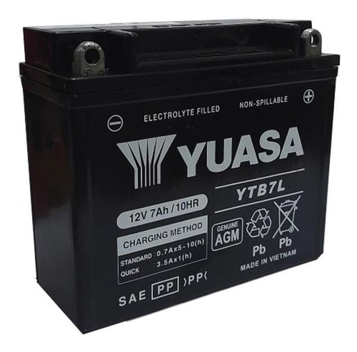Batería Yuasa Gel Ytb7l / 12n7a-3a / 12n7b-3a - Sti Motos