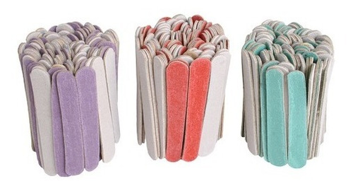 3000 Unidades Mini Lixa Para Unha 10 Cm Colorida + 1000 Lixas Para Pés Pequena