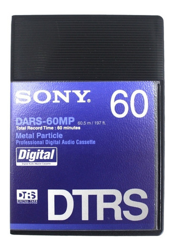 Fita De Áudio Digital Hi8 Dtrs Sony Dars-60mp 60 Minutos