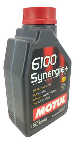 Aceite Motor 10w40 Semisintetico 6100 Synergie+ Motul 1lt