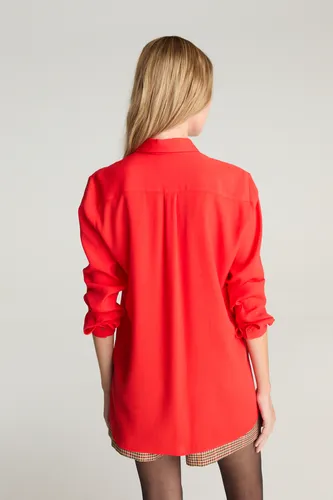 Camisa Básica De Calce Regular En Crepe Mujer Desiderata