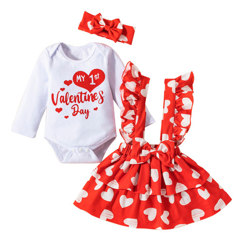 Vestido U Kids Para Niñas, San Valentín, R70, Bonito Estampa