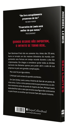 Sem Limites: Ascensão e queda de Sam Bankman-Fried, De Michael Lewis. Editora Harpercollins, Capa Mole, 1ª Edição, 2024