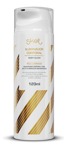Kit Skelt Iluminador Corporal 120ml E Luva Aplicadora