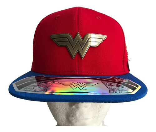 Gorra Plana Dc Comics Mujer Maravilla Wonder Woman Logo Meta