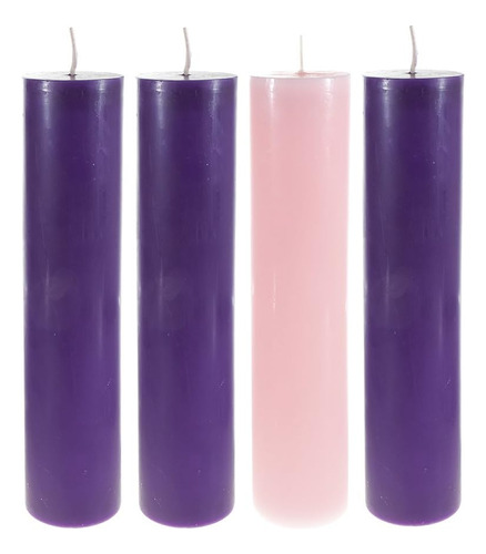 Velas De Pilar De Adviento De Navidad Sin Perfume De 2 X 9 P