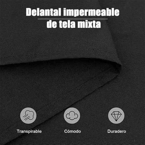 5 Pzs Mandil Cocina Chef Delantal Ajustable Multiusos