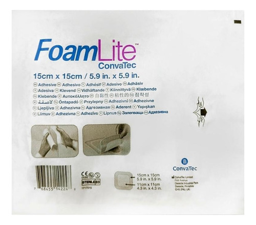 Curativo Foam Lite 15 X 15 421561 / Br10419 - Convatec
