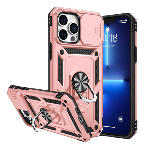 Capa Goton Armor Para iPhone 13 Pro Max - Ouro Rosa