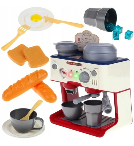 Set Maquina De Café Juguete Luz Sonido Vapor Cafetera Niños