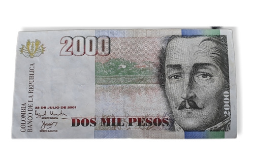 Colombia 2000 Pesos 23 De Julio De 2001 Excelente Estado
