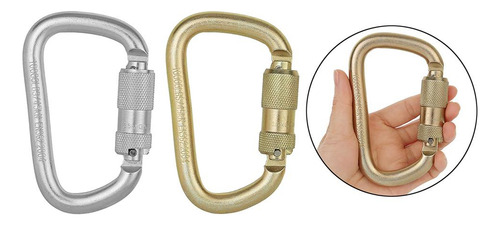 45kn Mosquetón Con Clip D- De Material Acero Dorado