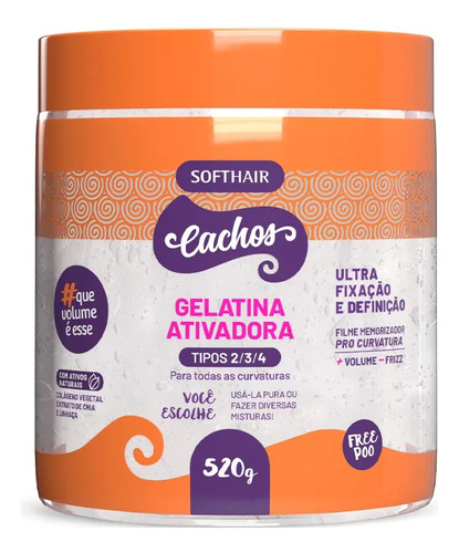 Softhair Cachos Gelatina Ativadora 520g Tipos 2/3/4