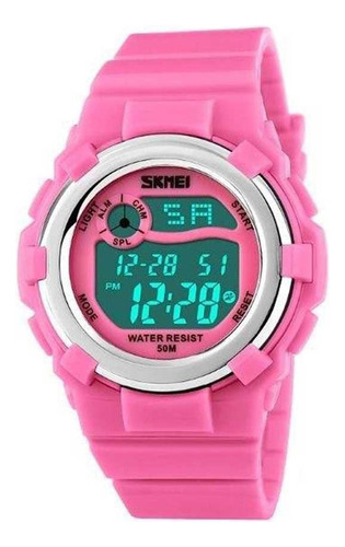 Relogio Skmei Digital Infantil Menina Prova Dágua Rosa Sk1112