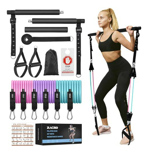 Kit Pilates Con Bandas De Resistencia Compatible Con Zacro.