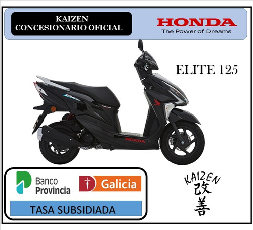 Honda Elite 125 Okm 2021 Entrega Inmediata Kaizen La Plata