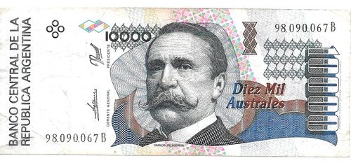 Bottero 2881 Billete De 10.000 Australes Año 1991 - Vf-