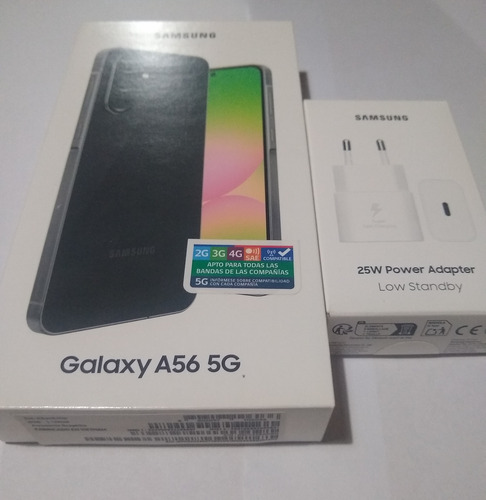 Celular Samsung Galaxy A56 5g Graphite Caja/sellada/cargador Gris Oscuro