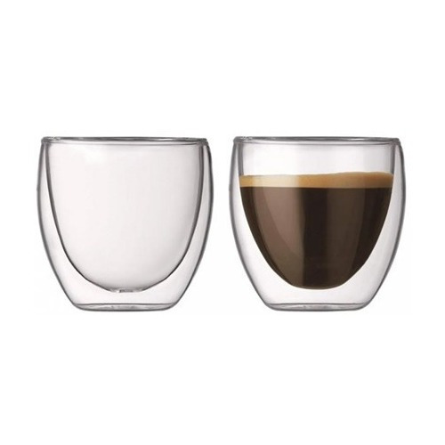 Set X 2 Vasos Double Wall Doble Vidrio 75ml Nb0009 Bazarnet