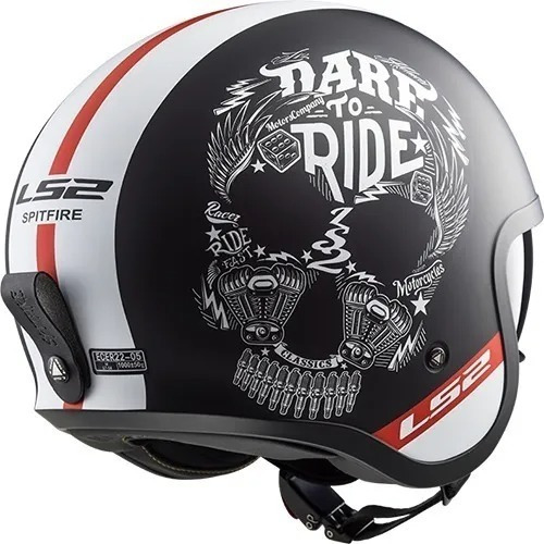 Imagen 2 de 4 de Casco Abierto Nergo 599 Spitfire / 75 Motos Moron