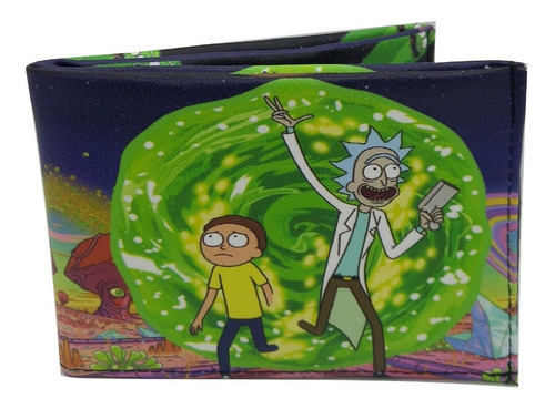 Billetera De Eco Cuero! Impermeable! Modelo Rick And Morty!