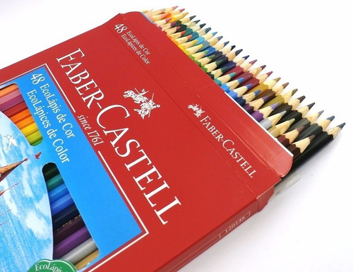 Lápices De Colores Faber Castell Ecolápiz Largos X 48