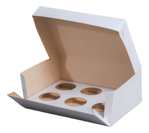 Caja Cupcake X6 (x 50 U.) Muffin  030 Bauletto