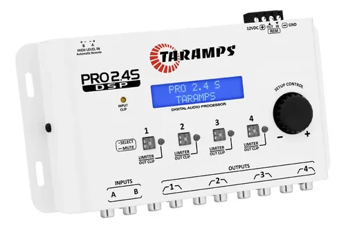 Processador de Áudio Taramps Pro 2.4s Crossover 4 Canais Branco