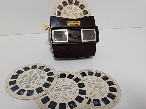 7k Antiguo View Master De Baquelita Funcionando Más 3 Discos