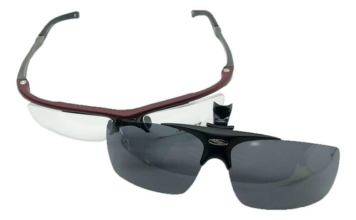 Óculos De Ciclismo Fox9028 Vermelho E Preto