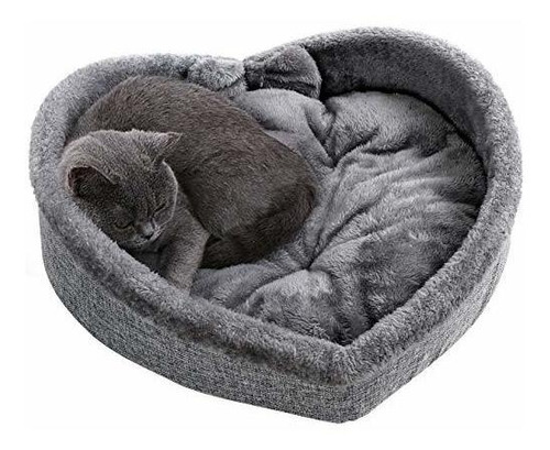 Cama Para Gatos - Cama Con Forma De Corazon Para Gatos O Pe