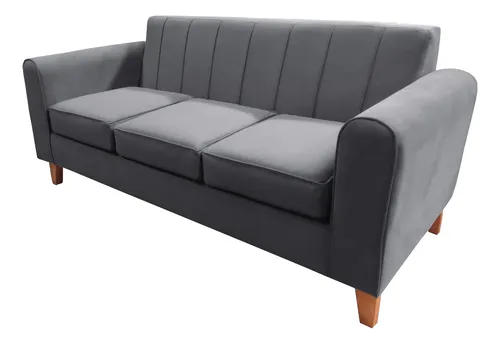 comprar Sillon Sofa 3 Cuerpos Vintage Escandinavo Pana Antimanchas