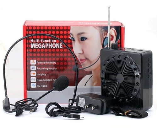 Micrófono Multi-función Megáfono Cintillo Fm Micro Sd