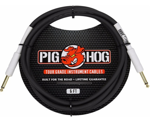 Pig Hog Ph6 Cable Para Guitarra O Bajo 1.80 Metros