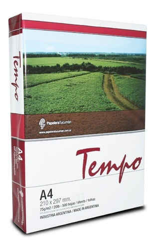 5 Resmas A4 Tempo 75 Gr Papel Obra Multifuncion X Caja