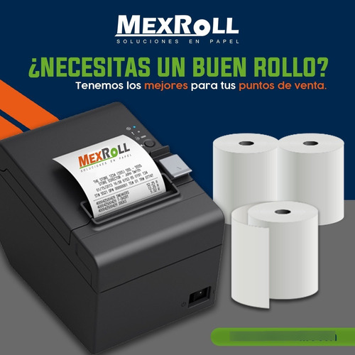 Rollo Térmico Medida 80x70 Mm 55 Grs Caja Con 50 Piezas