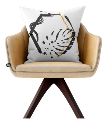 Souvenir Almohadon + Funda 40x40 Cm Minimalista Beige