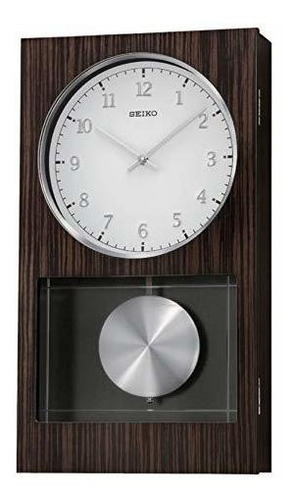 Reloj De Pared Moderno De Madera Oscura Con Péndulo Y ...