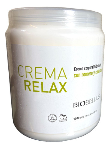 Crema Relax Para Masajes Musculares - Biobellus 1kg