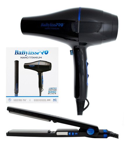 Babyliss Kit Black Planchita 4091 + Secador 2000w Pelo