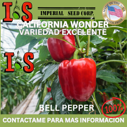 Semilla De Pimenton California Wonder  120 Grs