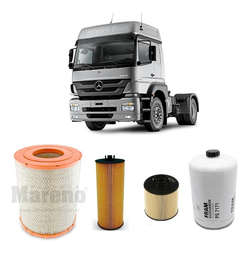 Kit 4 Filtros Mercedes Axor 1933 Hasta 2016 Wega