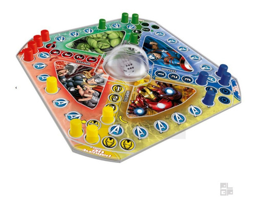 Imagen 2 de 8 de Juego Ludo Avengers Vengadores Marvel Ditoys Full