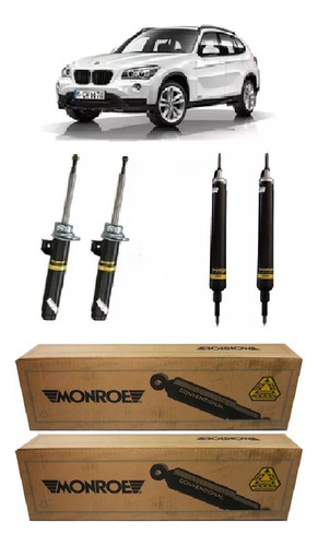 Kit 4 Amortecedor Bmw X1 Sdrive (4x2) 1.8i 2.0i 2.5i 2.8i, 2010 2011 2012 2013 2014 Jun/2015 Monroe